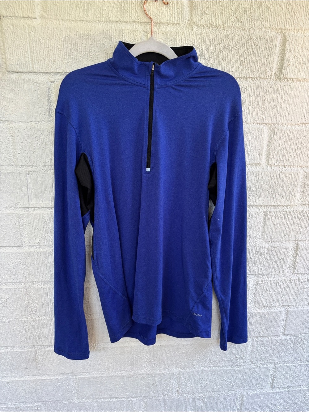 Champion Duo Dry Men's Athletic Long Sleeve Top in Royal Blue sz S